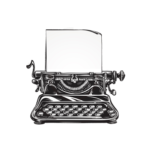 Illustration einer alten Schreibmaschine